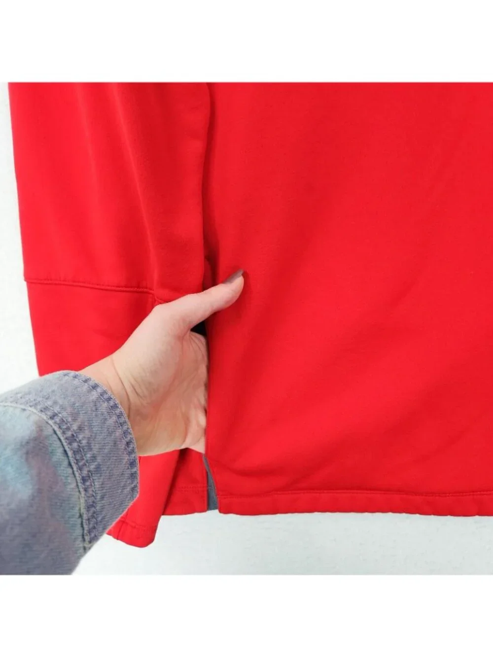 Nike Sweater Mens Large Red Therma-FIT 1/4 Zip Fleece Mock Neck Golf Pullover